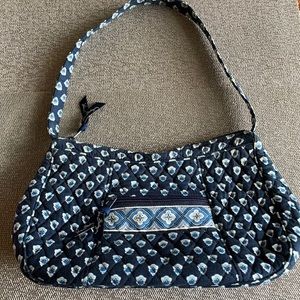 Vera Bradley Navy Blue Hobo Style Quilted Bag